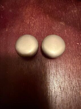 Brushed Matte Gray Silver Round Door Knobs for Bathroom Vanity Cabinet Set of 2